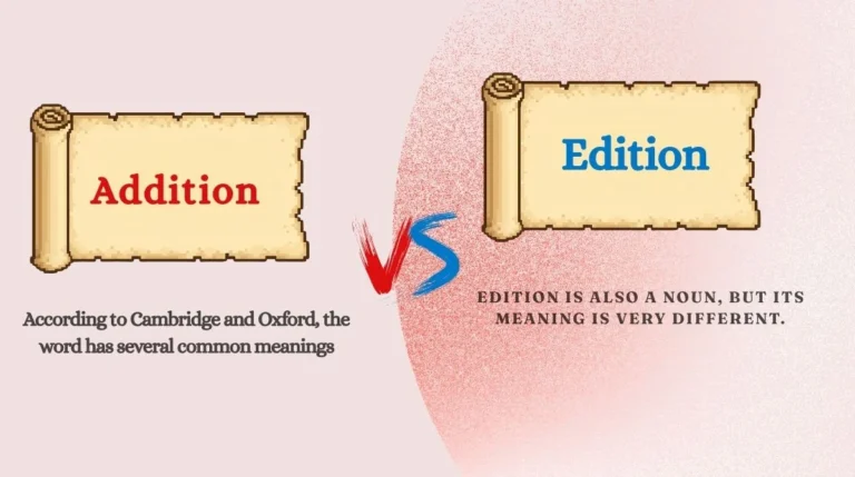 Addition vs Edition