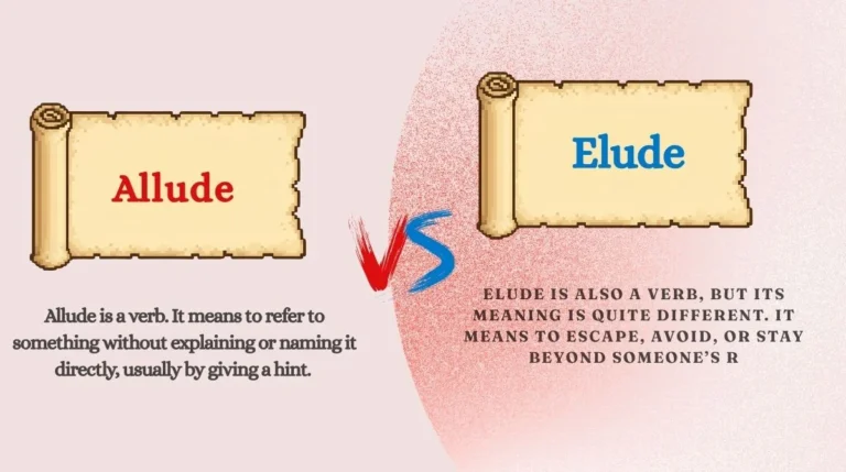 Allude vs Elude