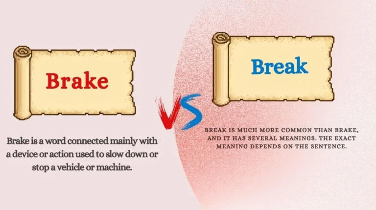 Brake vs Break