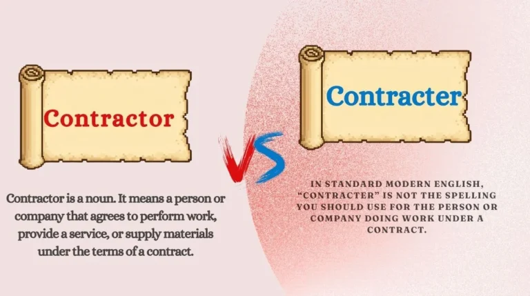 Contractor vs Contracter