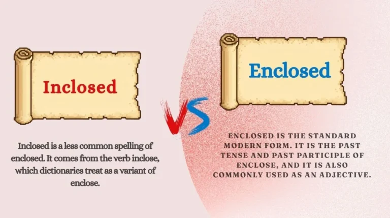 Inclosed vs Enclosed