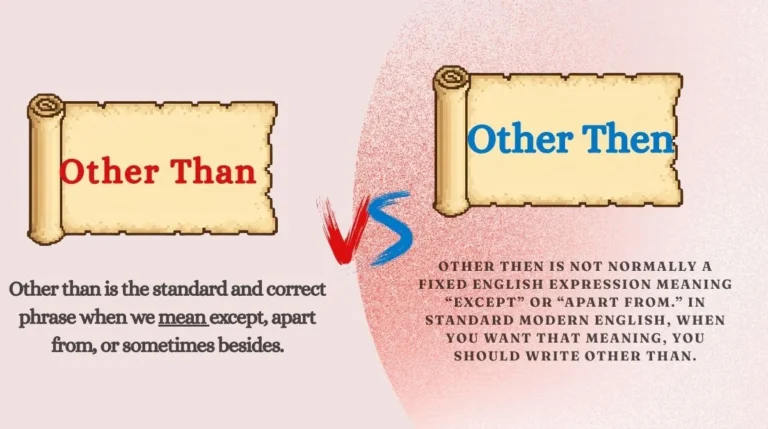 Other Than or Other Then