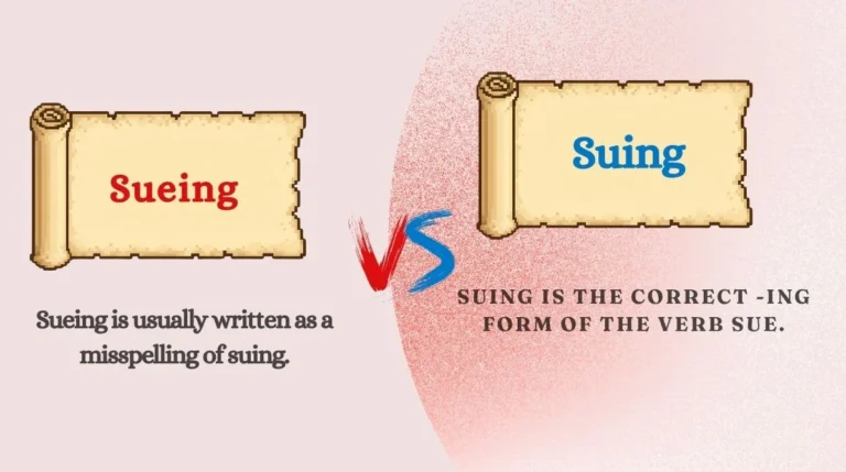 Sueing or Suing