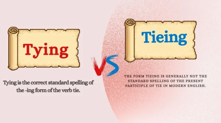 Tying or Tieing