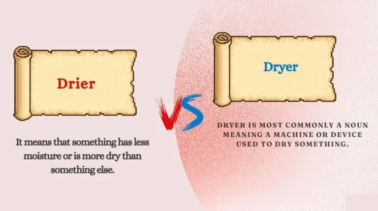 Drier vs Dryer