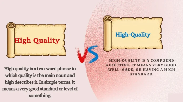 High Quality vs High-Quality