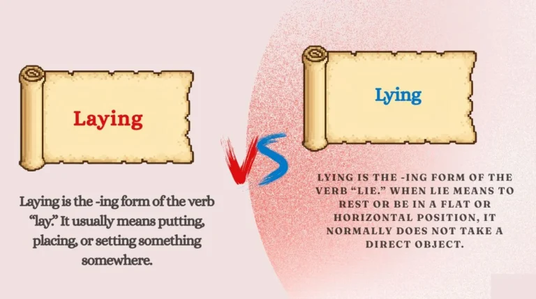Laying or Lying