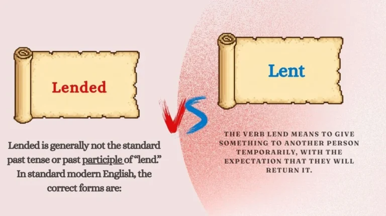 Lended or Lent