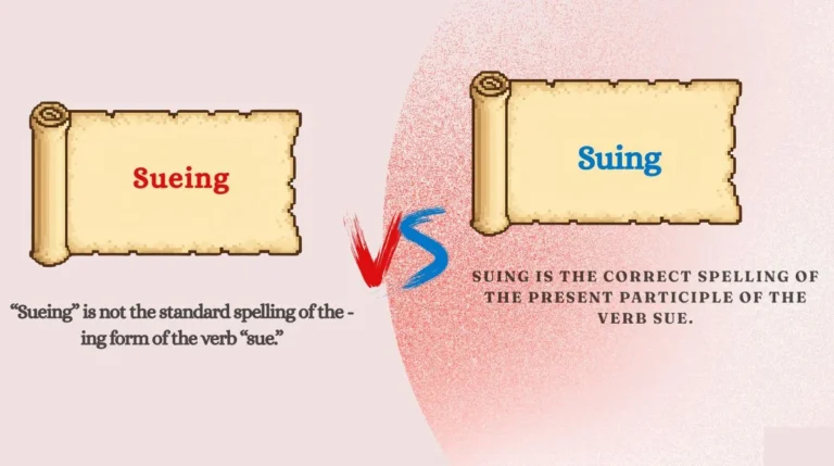 Sueing vs Suing