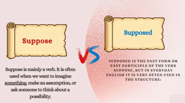 Suppose or Supposed