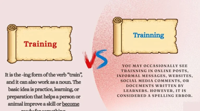 Training vs trainning
