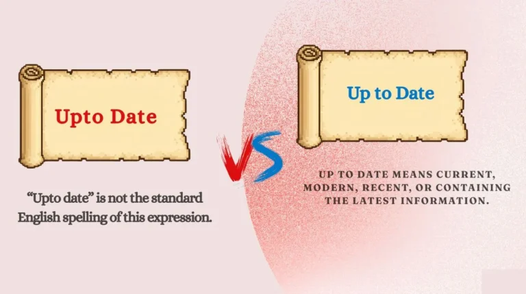 Upto Date vs Up to Date