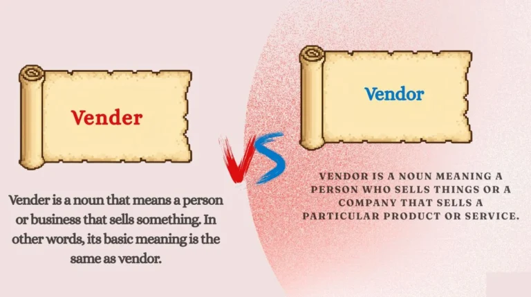 Vender or Vendor