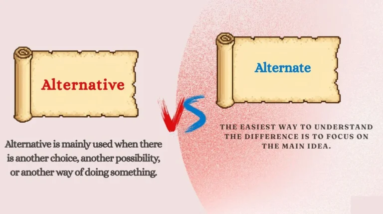 Alternate vs Alternative