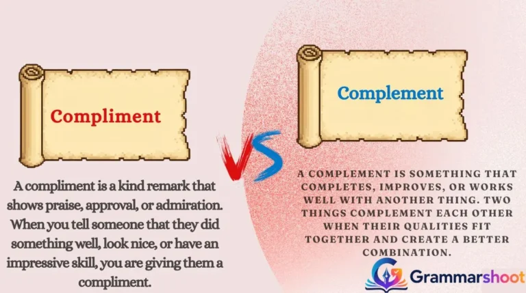 Compliment vs Complement