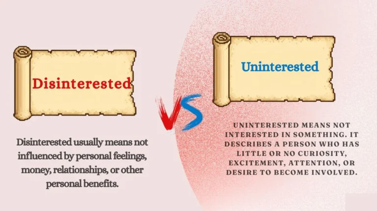 Disinterested vs Uninterested