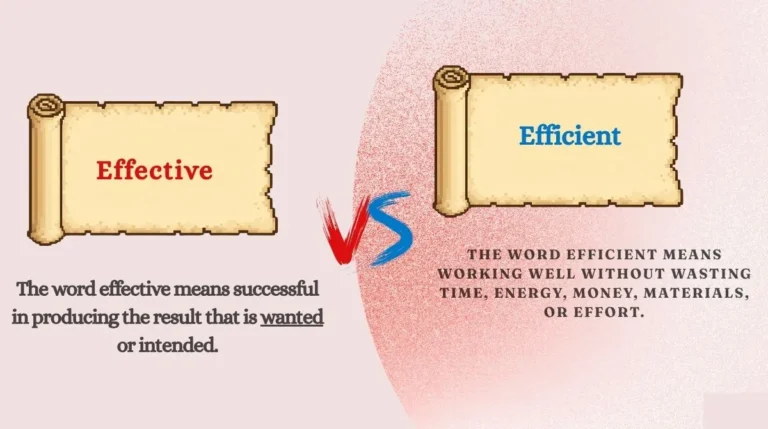 Effective vs Efficient