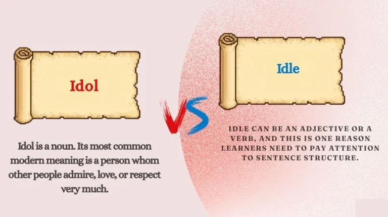 Idol vs Idle vs Idyll