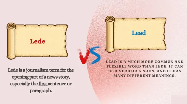Lede vs Lead