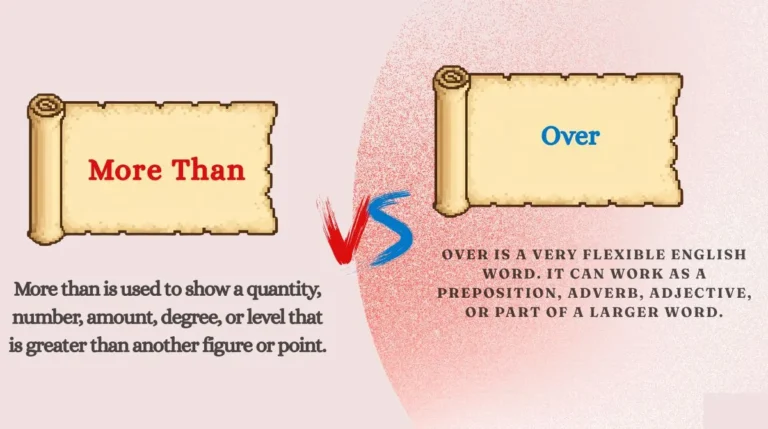 More Than vs Over