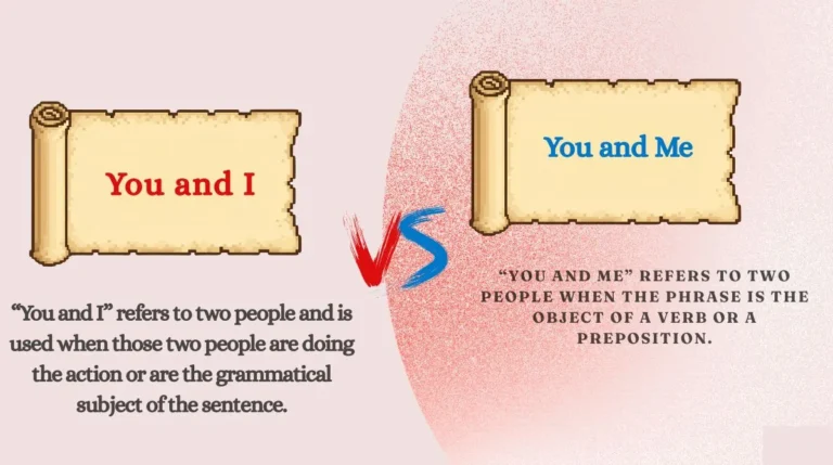 You and I vs You and Me